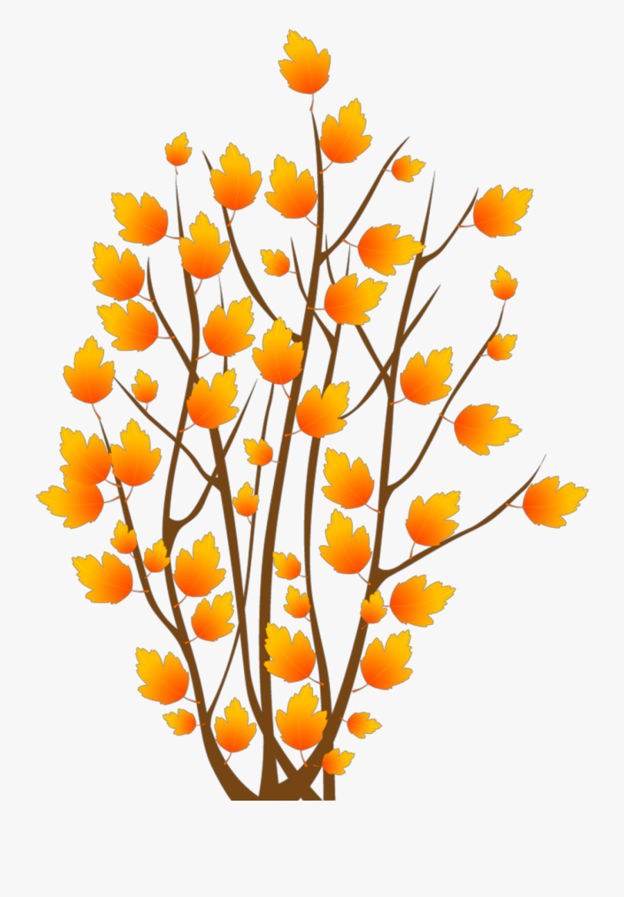 #ftestickers #clipart #tree #bush #autumn #fallcolors - Flowers Bush Clipart Png, Transparent Clipart