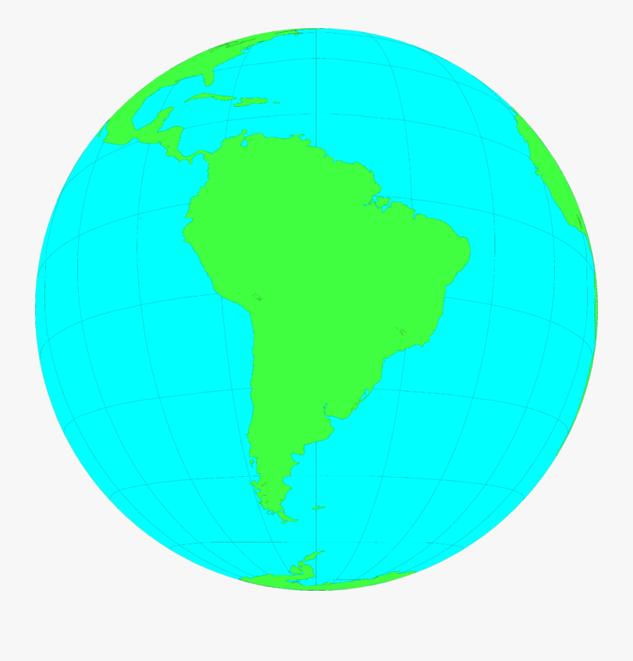 Cartoon Earth Clipart - Globe South America Png, Transparent Clipart
