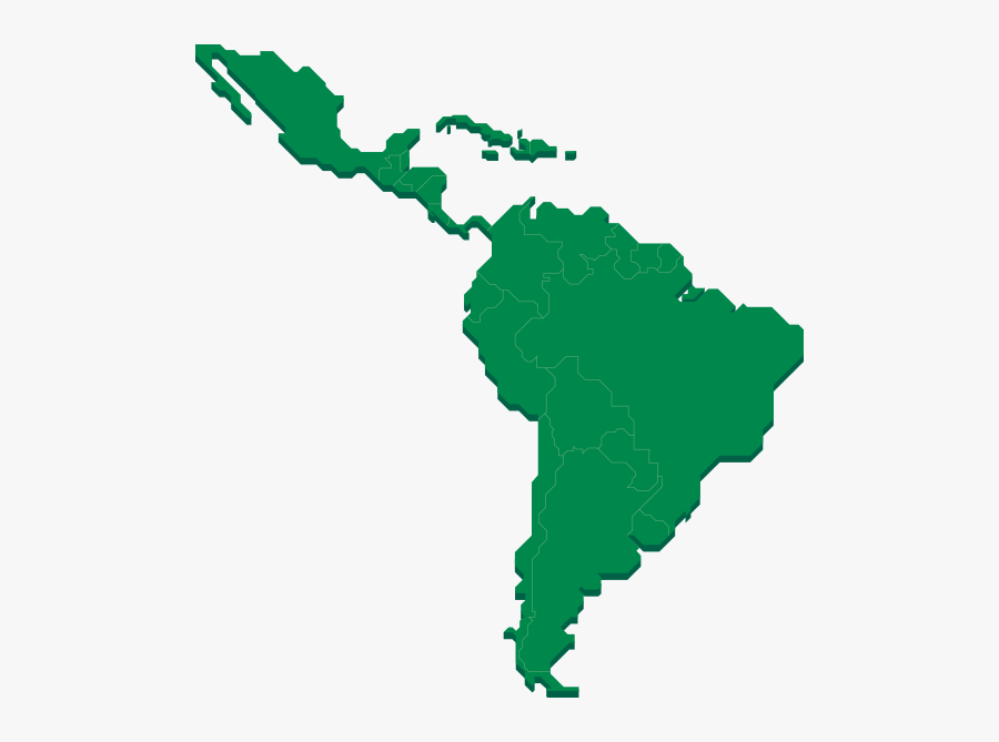 Map Latin States United America South Clipart - Latin America Map Svg, Transparent Clipart