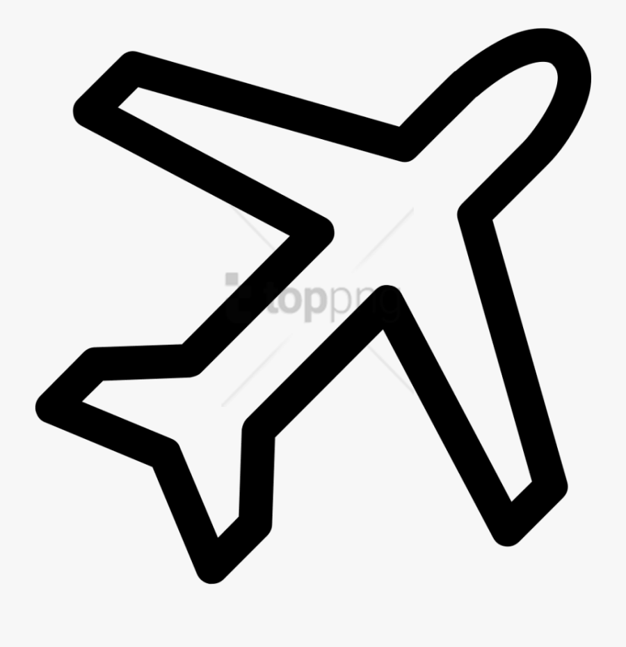 Plane Icon Png -airplane Outline Png - Airplane Outline Transparent Background, Transparent Clipart