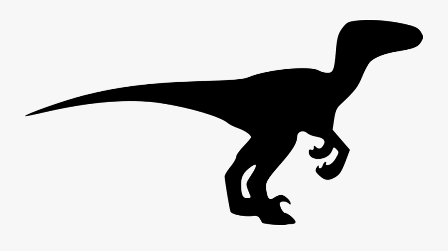 Velociraptor Silhouette, Transparent Clipart