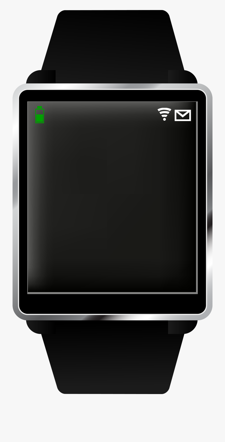 Phone Clipart Smartwatch - Flat Panel Display, Transparent Clipart