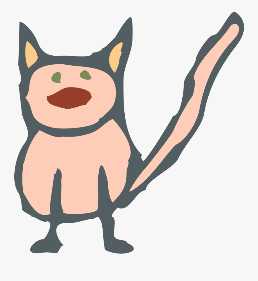 Cartoon Cat 05 Large 900pixel Clipart, Cartoon Cat - Funny Birthday Cards For Mom, Transparent Clipart