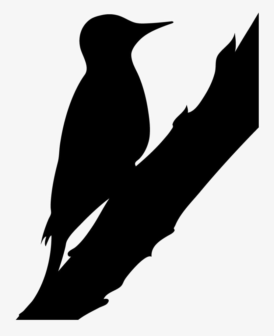 Silhouette Northern Flicker Clipart , Png Download - Woodpecker Clipart Black And White, Transparent Clipart