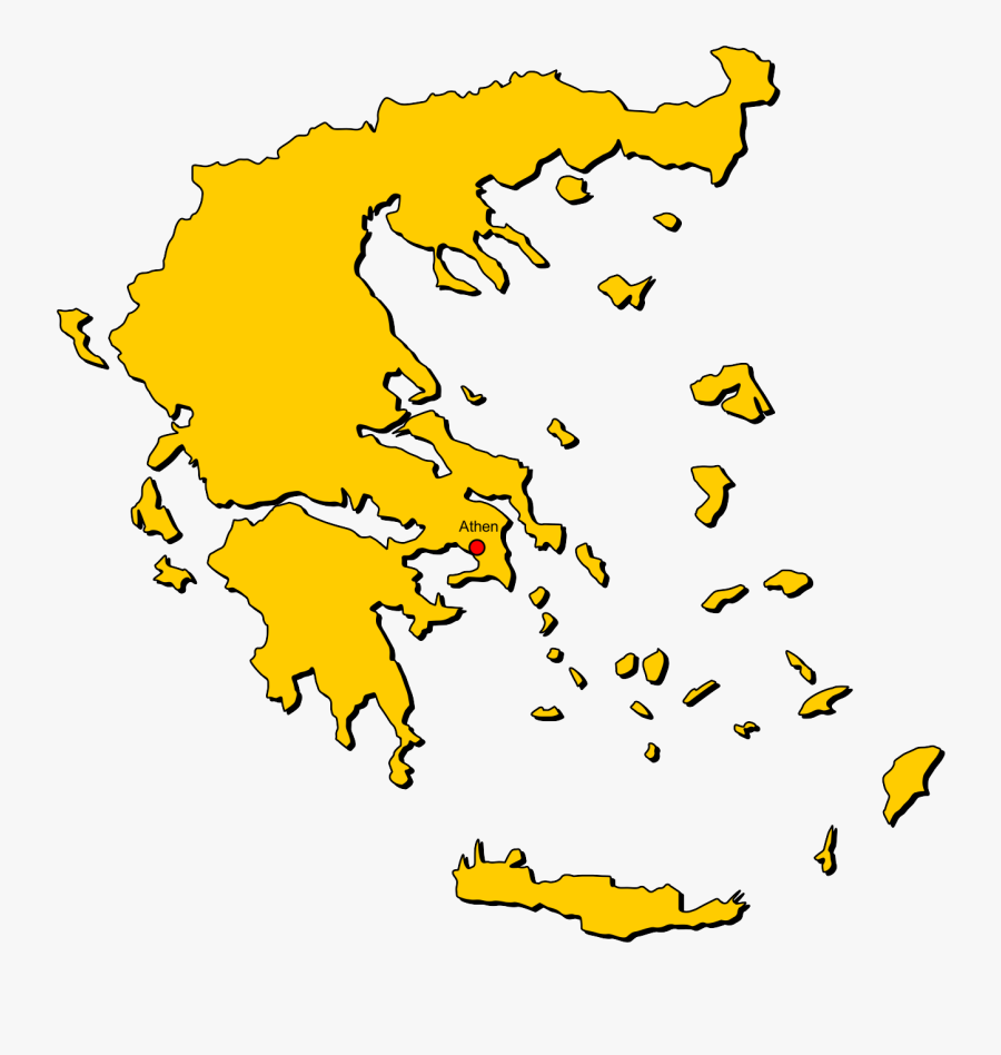 Griechenland Landkarte Clipart - Greece Map Green, Transparent Clipart