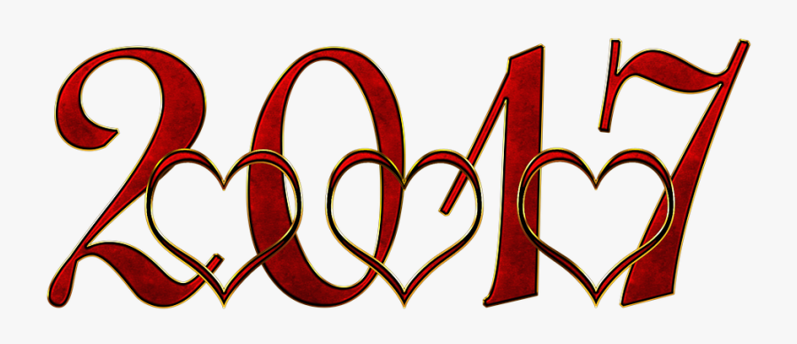New Year, 2017, Number, Background, Scrapbooking - Imagenes Del Numero 2017, Transparent Clipart