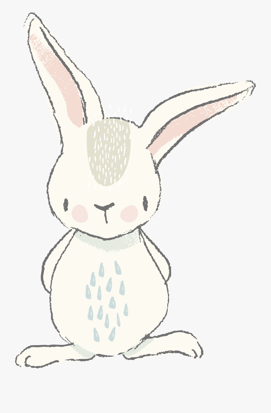 Easter Watercolor Rabbit White Painting Bunny Clipart - Free Watercolor Bunny Clipart, Transparent Clipart