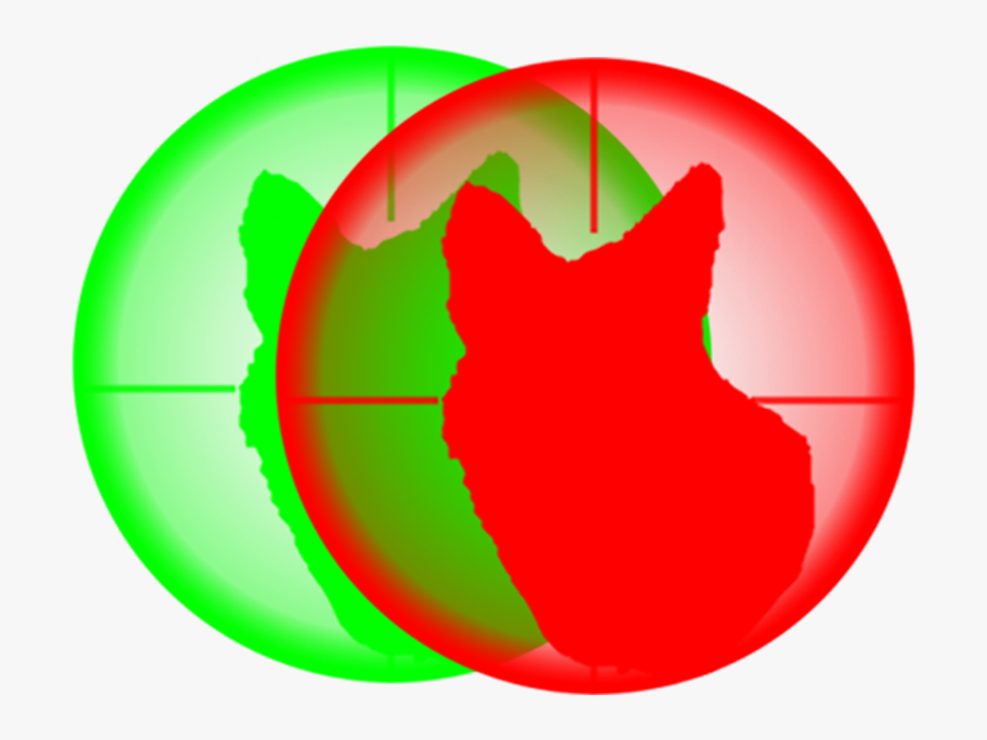 Red Hunting Light And Green Night Hunting Lights Emblem - Circle, Transparent Clipart