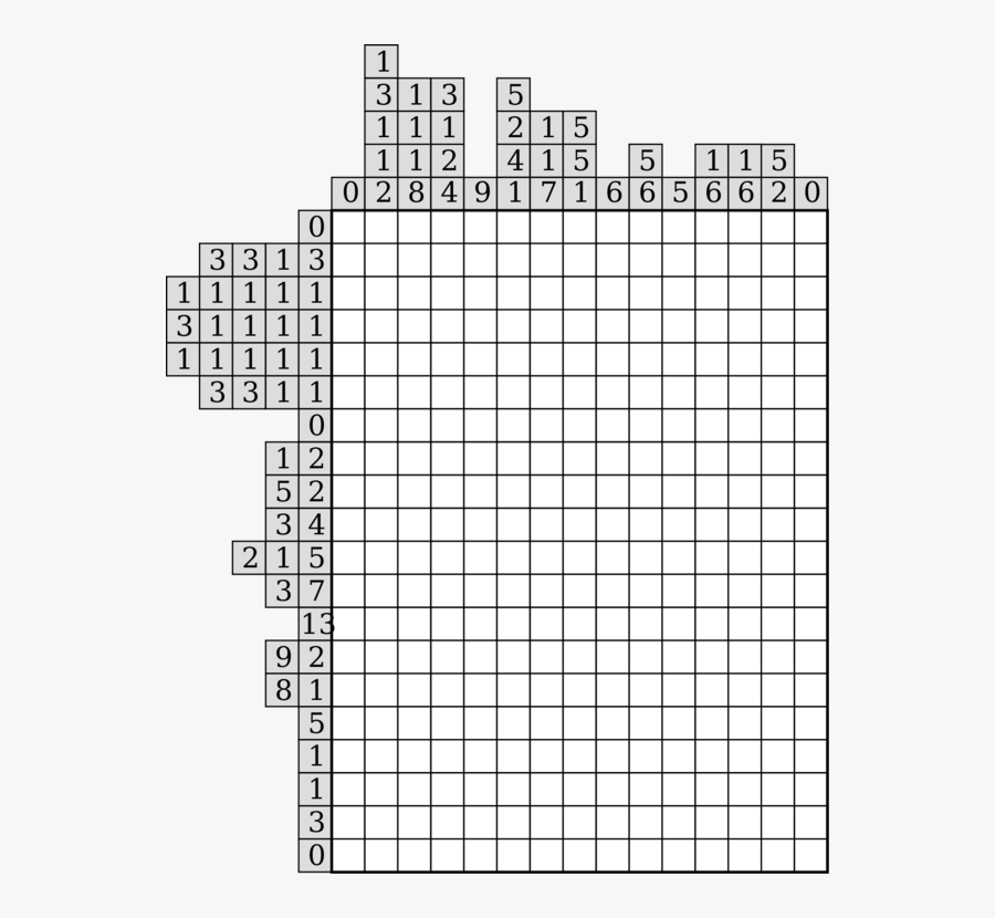 Square,text,parallel - Nonogram Download, Transparent Clipart