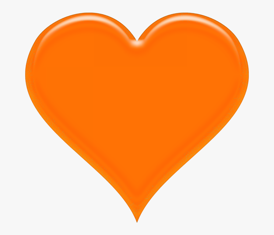 Orange Heart Png - Heart, Transparent Clipart