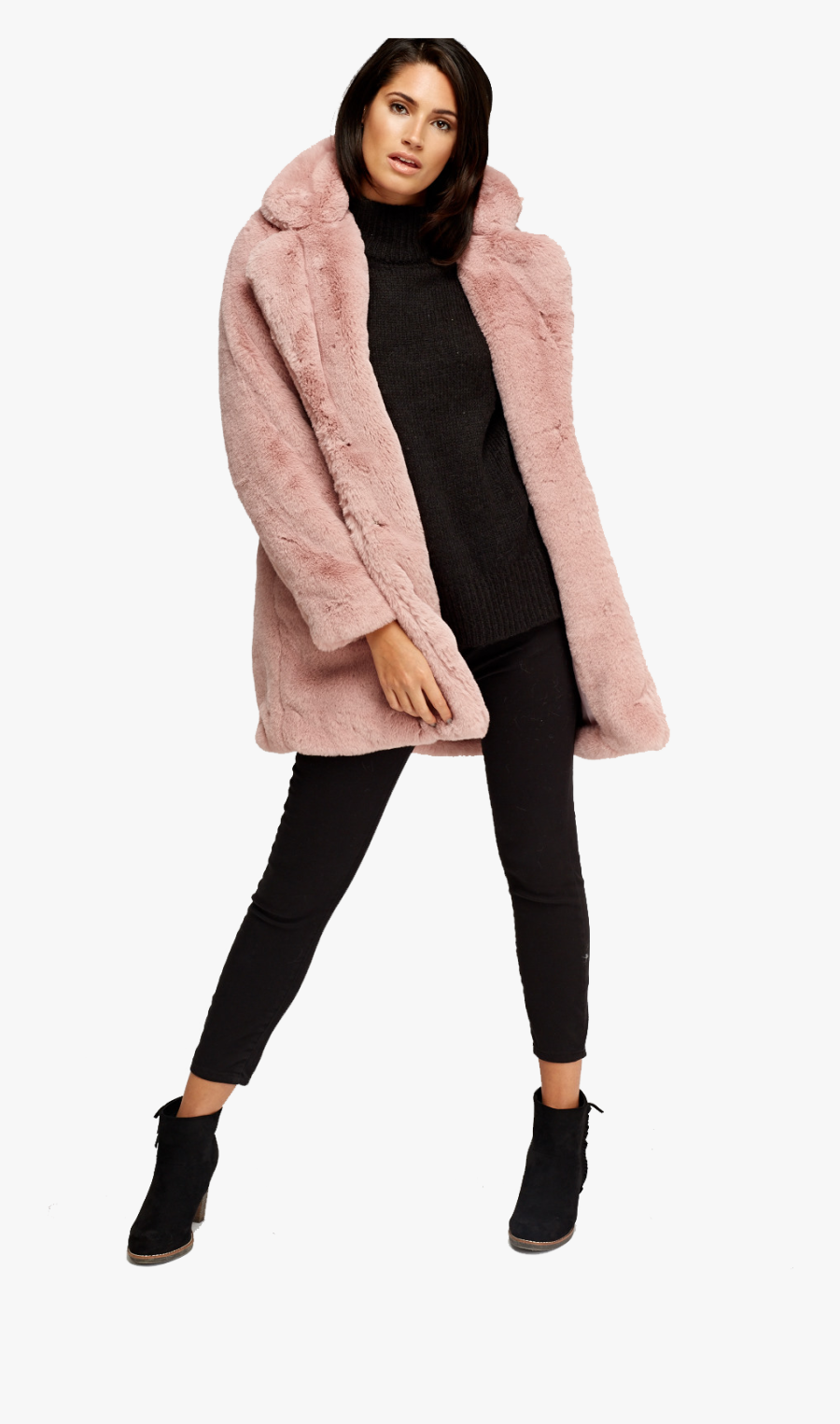 Faux Fur Coats Png Clipart - Pink Teddy Bear Coat, Transparent Clipart