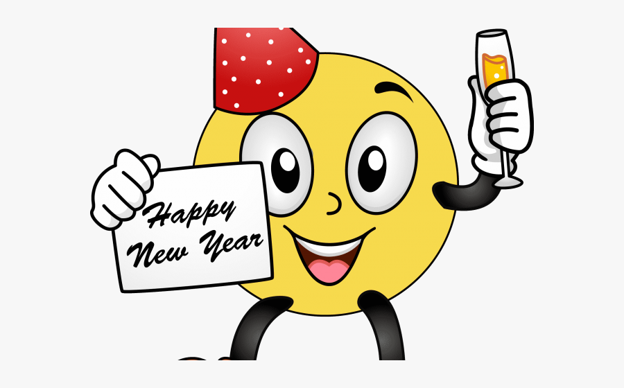 Transparent Happy New Year 2017 Png - Happy New Year 2019 Smiley, Transparent Clipart