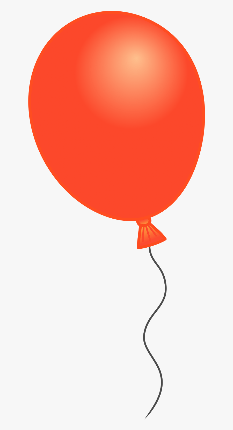 Orange Balloon Clipart Transparent - Balloon Clipart Individual, Transparent Clipart