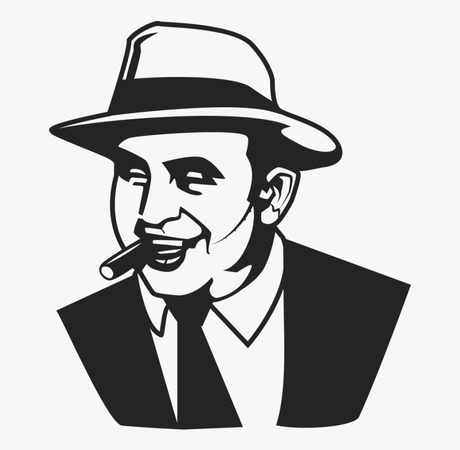 Silhouette Gangster Clip Art - Gangster Silhouette Png, Transparent Clipart
