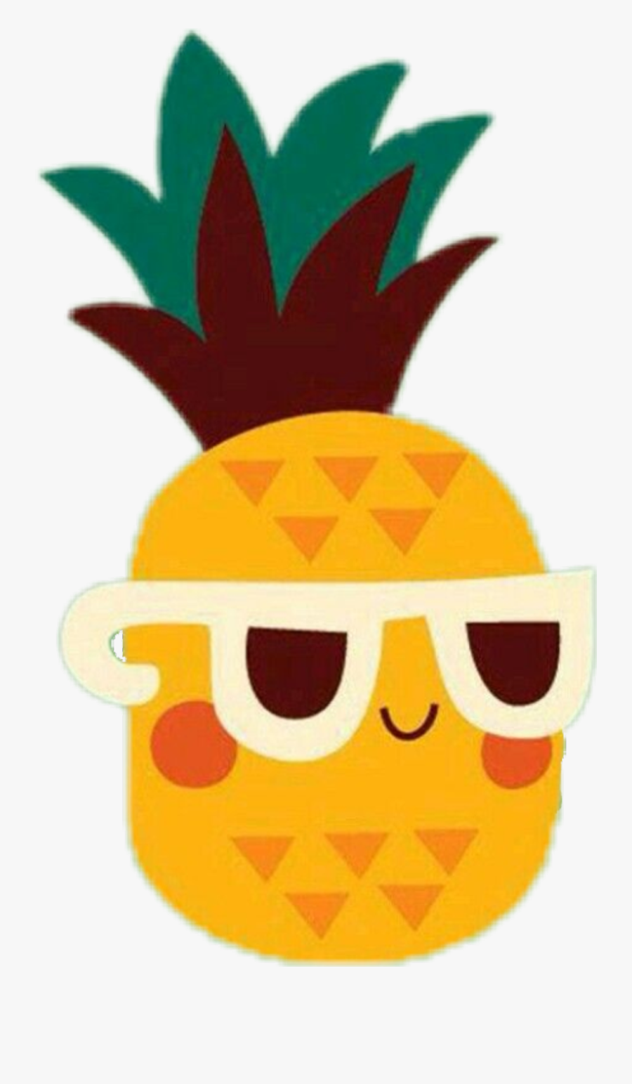 Cute Pineapple Drawings Clipart , Png Download - Pineapple Drawing Easy Cute, Transparent Clipart