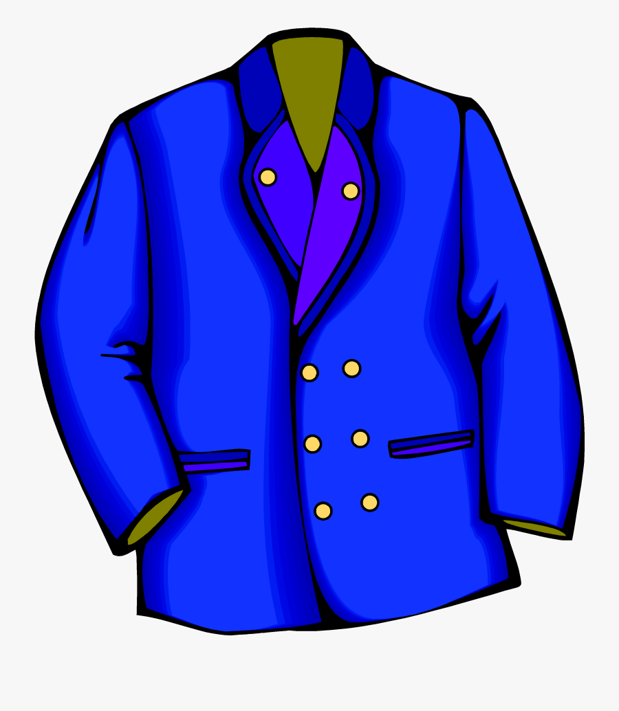 Clip Art Blue Coat, Transparent Clipart