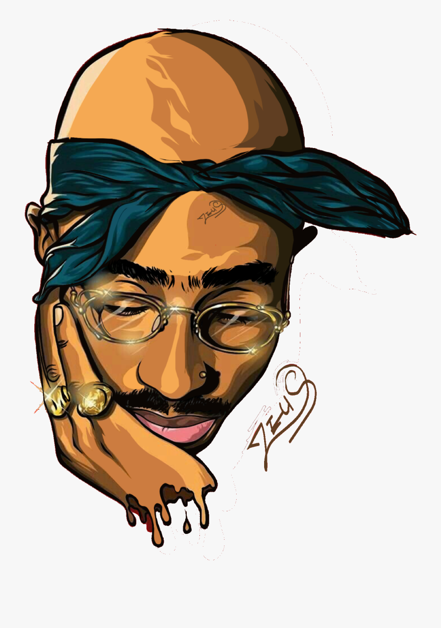 Drawing Alphabet Gangster Transparent Png Clipart Free - Cartoon Tupac