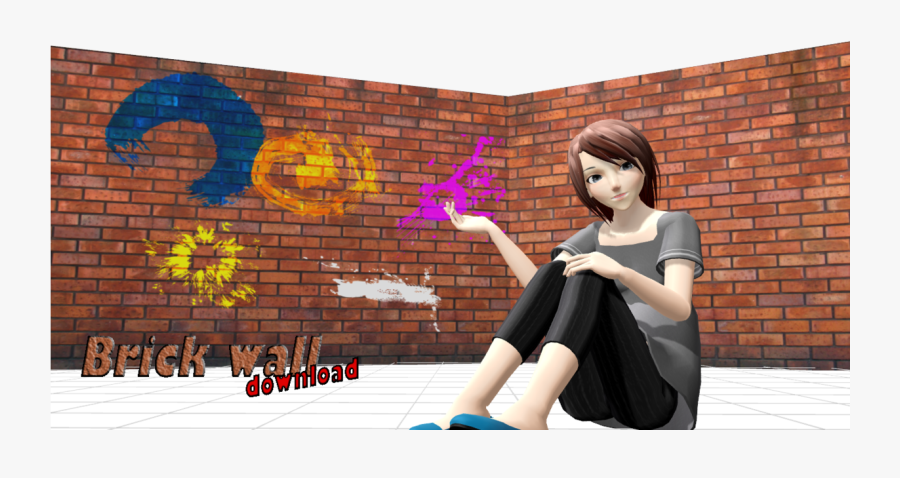 Cartoon Brick Wall Png - Mmd Stage Brick Wall, Transparent Clipart