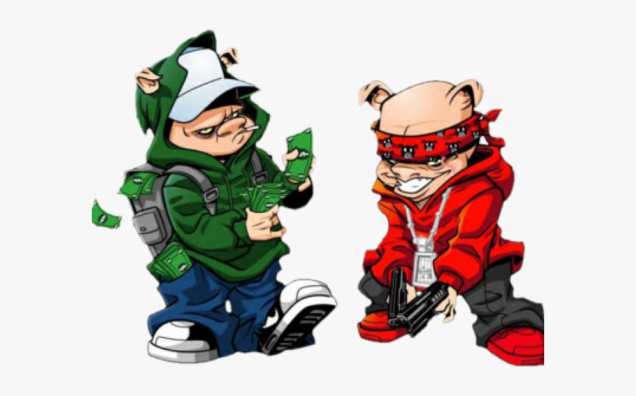 Pig Clipart Gangster - Hood Toons, Transparent Clipart