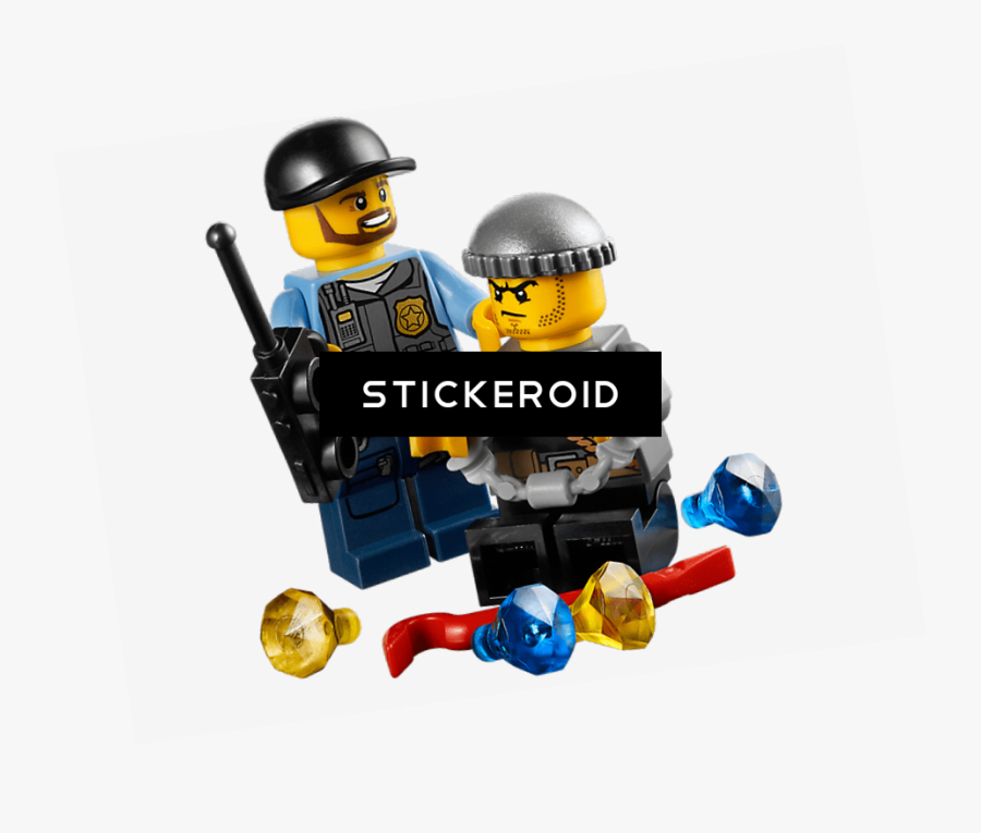 Lego Police Officer And Gangster - Lego Police And Thief, Transparent Clipart