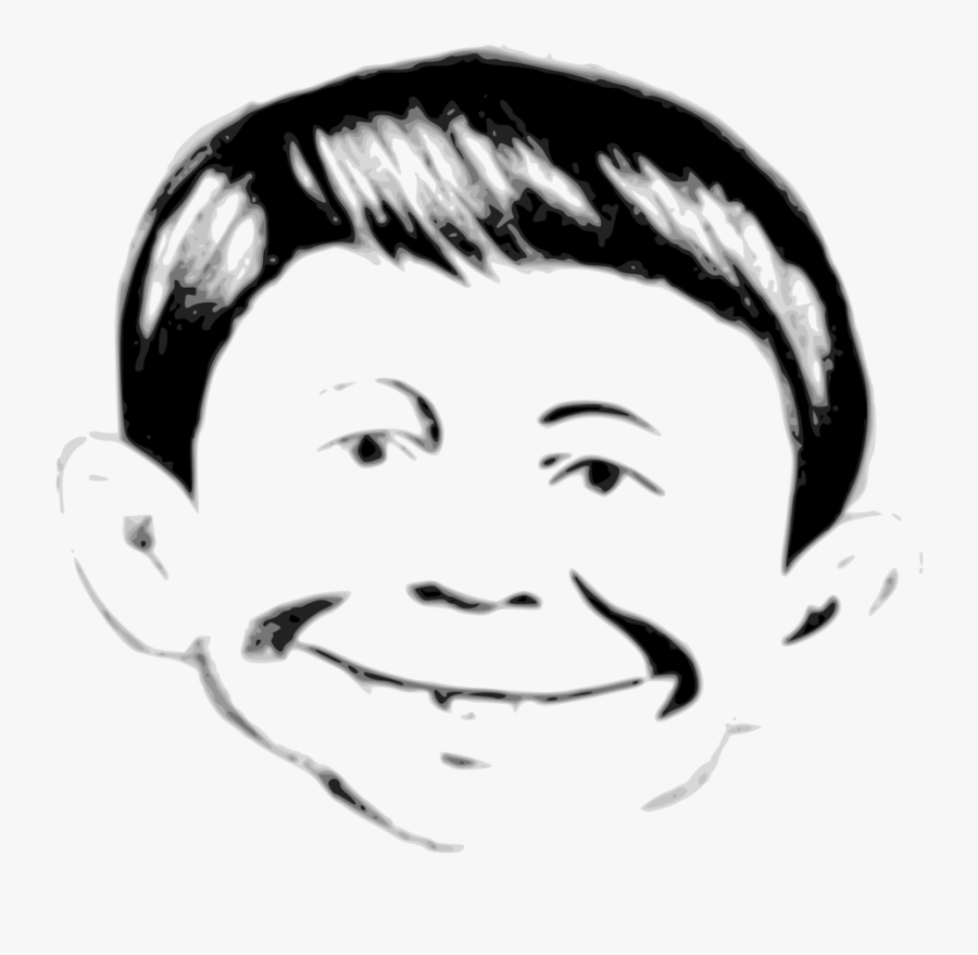 Emotion,hairstyle,art - Alfred E Neuman Clipart, Transparent Clipart