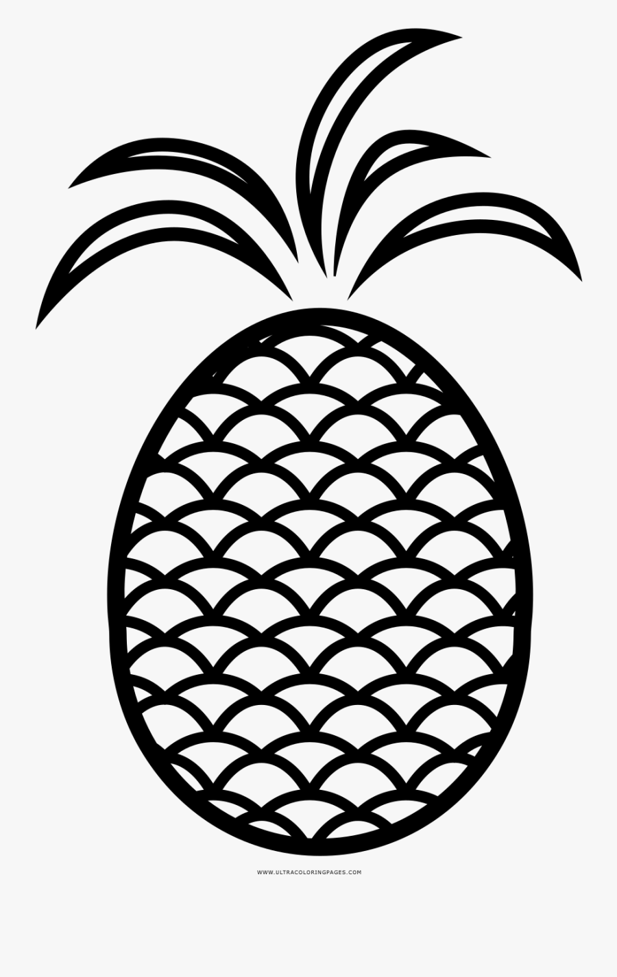 Pineapple Coloring Page - Barbecue Grill, Transparent Clipart