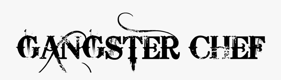 Gangster Chef Tattoo In Bleeding Cowboys Font - Bleeding Cowboy Font, Transparent Clipart