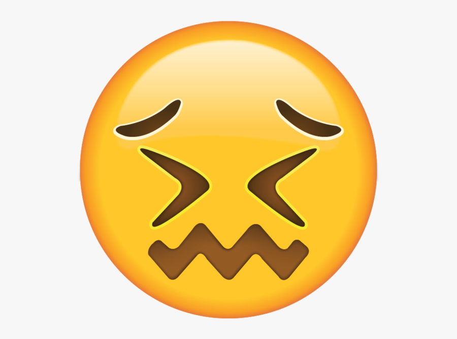 Stressed Emoji Transparent Background, Transparent Clipart
