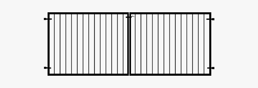 Flat Top Driveway Gates - Black Metal Fence Panel, Transparent Clipart