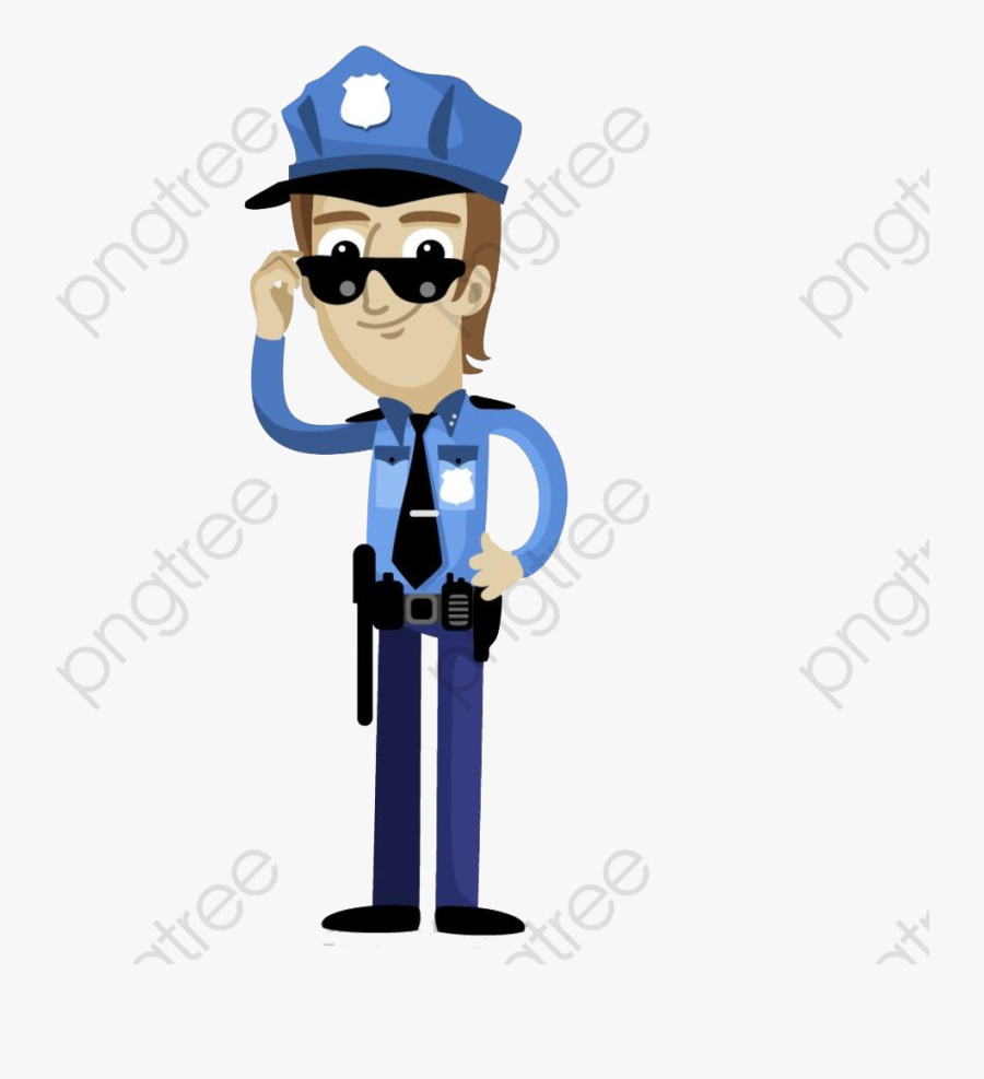 Guard Clipart Transparent Background - Cartoon Police Transparent Background, Transparent Clipart