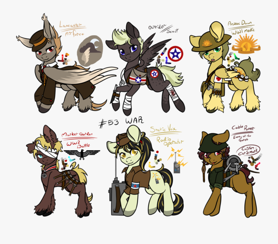 Military Pony Adopts [closed] By Razorfin-adopts - Cartoon, Transparent Clipart