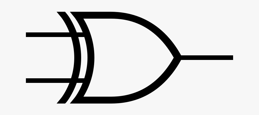 Or - Xor Gate Symbol, Transparent Clipart