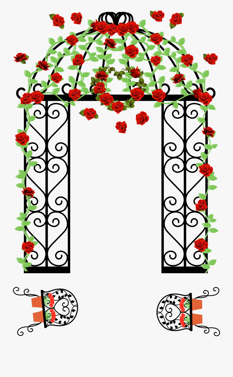 Ftestickers Clipart Flowers Gate Arch Freetoedit - Dekorasi Pernikahan Vector, Transparent Clipart