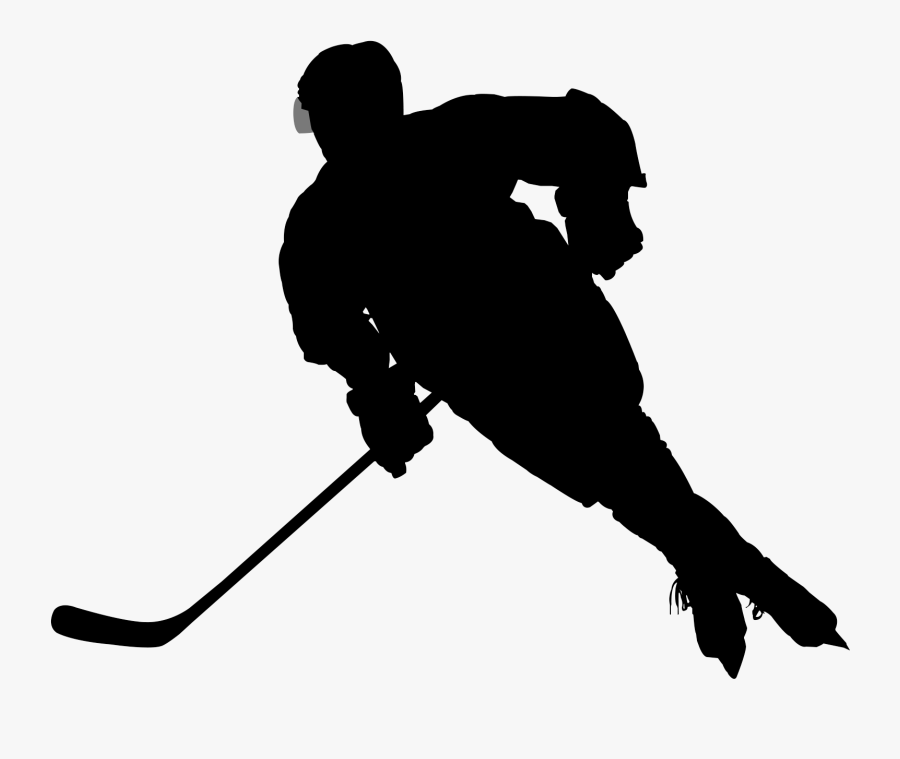 Clip Art Silhouette Line Black M - Transparent Hockey Silhouette Png, Transparent Clipart