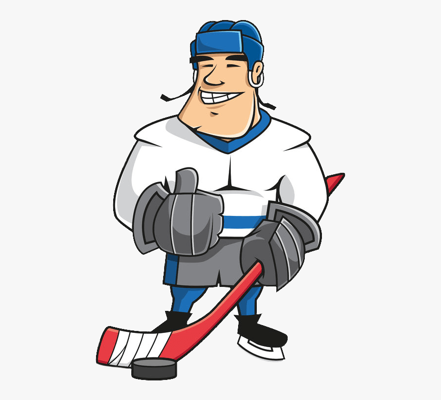 Best Sports Of Reviews - Cartoon Ice Hockey Player, Transparent Clipart