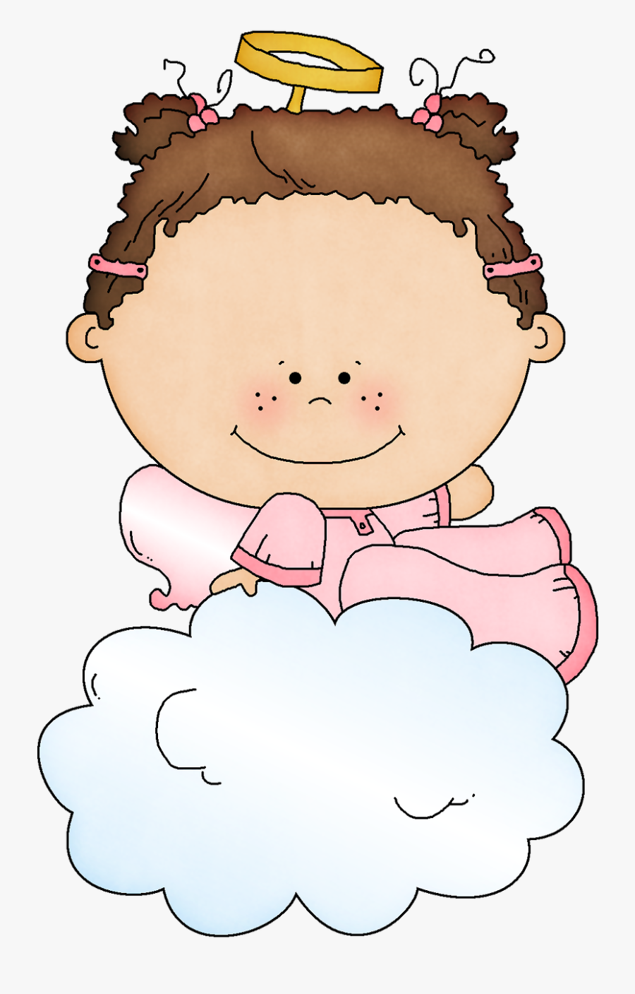 Transparent Baby Blessing Clipart - Anjinho Bebe Menina Batizado, Transparent Clipart