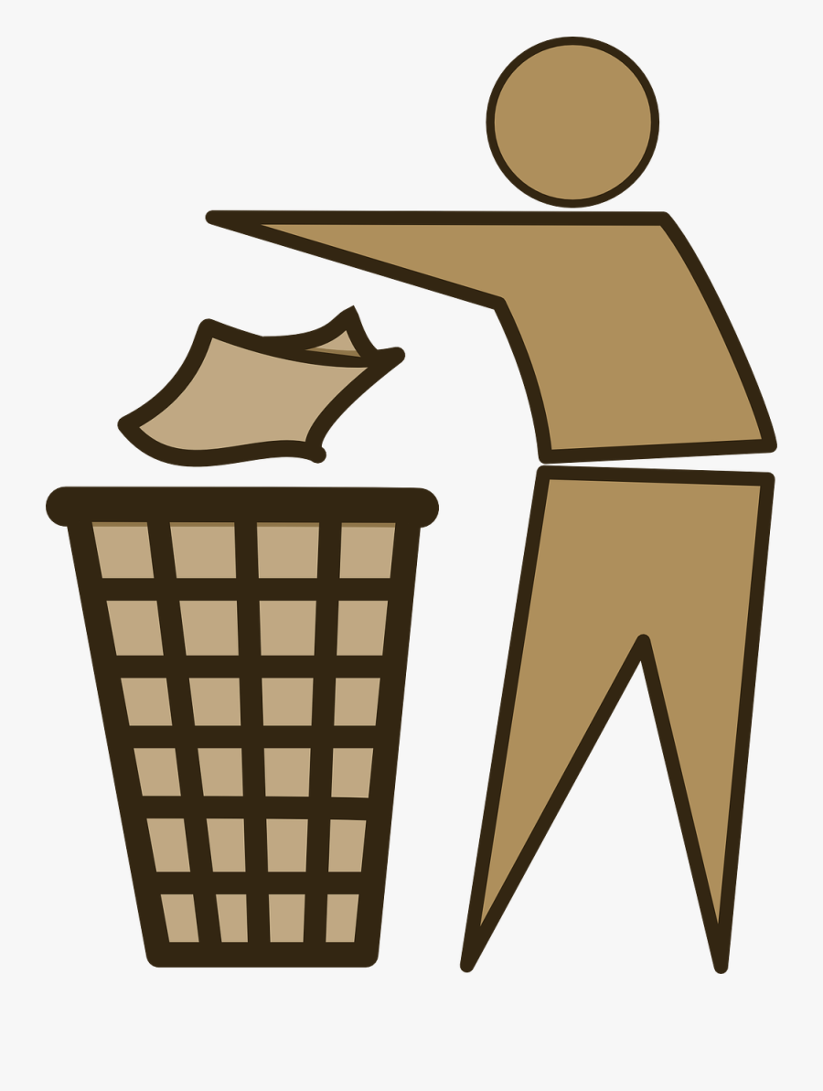 Trash Trashcan Bin Free Picture - Put Litter In The Bin, Transparent Clipart