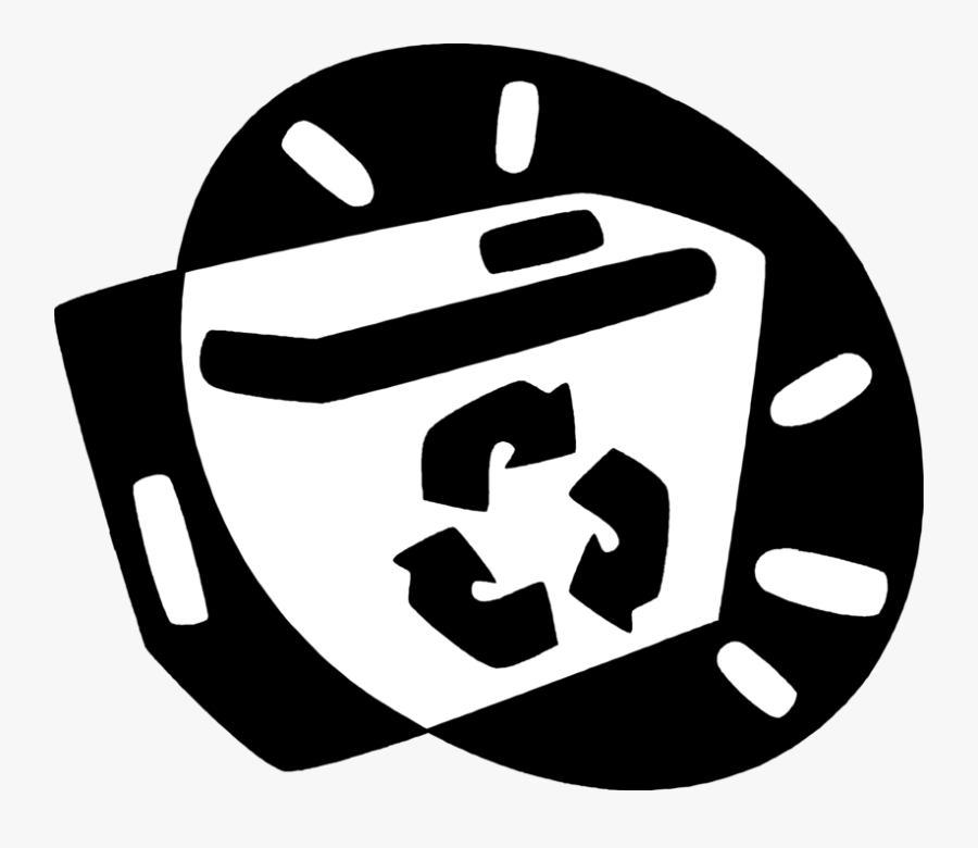 Transparent White Recycle Symbol Png - Emblem, Transparent Clipart