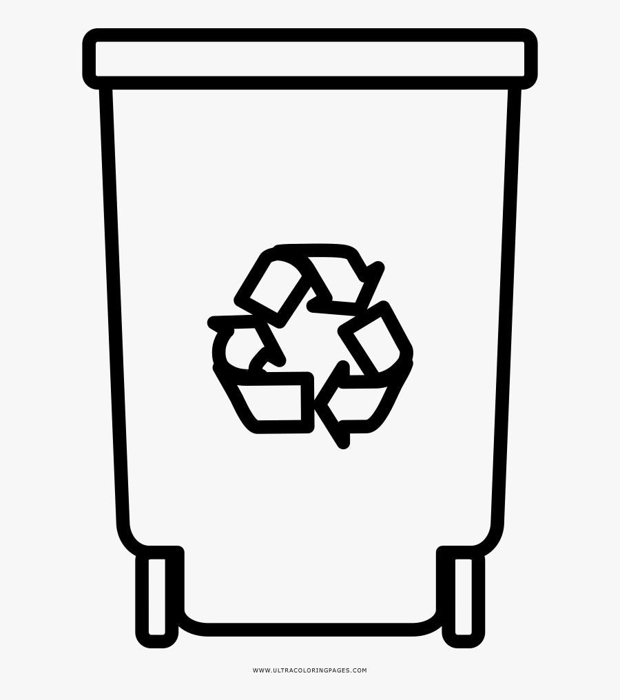 Recycling Bin Coloring Page - Drawing Basura , Free Transparent Clipart ...