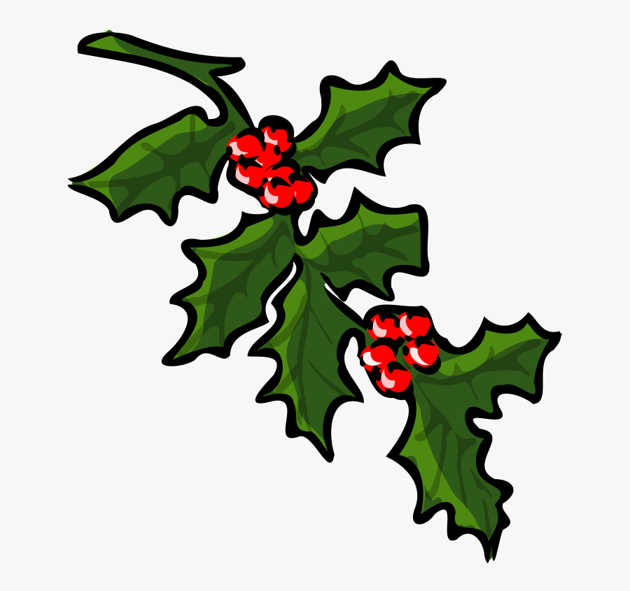 Christmas Holly Clip Art, Transparent Clipart