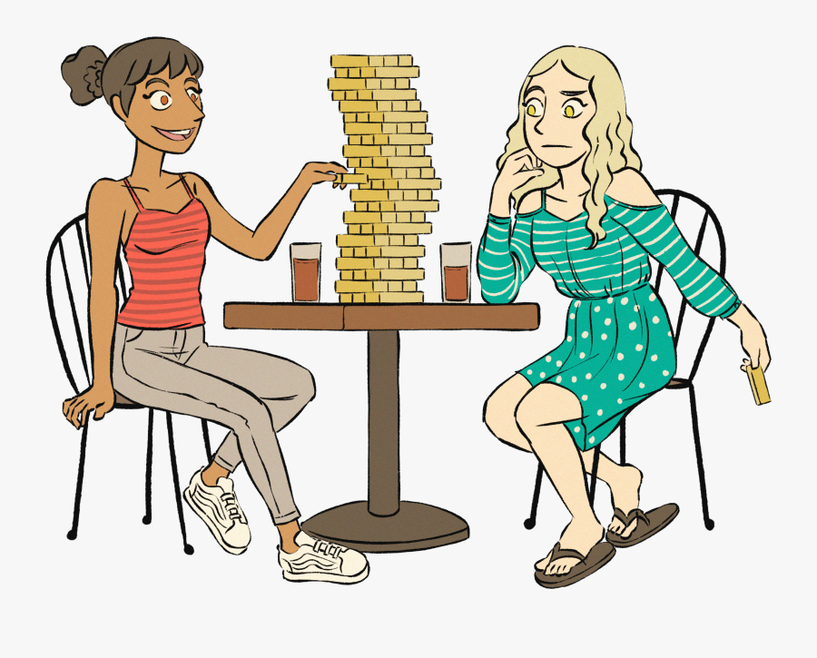 This Illustration Shows Two People Playing Jingo In, Transparent Clipart