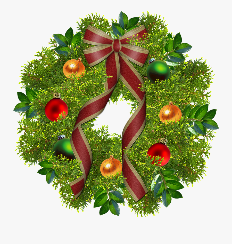 Christmas Decoration Png - Christmas Wreath Garland Clipart, Transparent Clipart