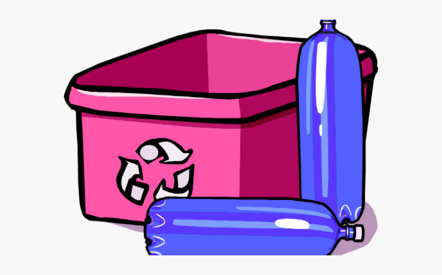 Plastic Clipart Recyling - Cartoon Recycling Bin, Transparent Clipart