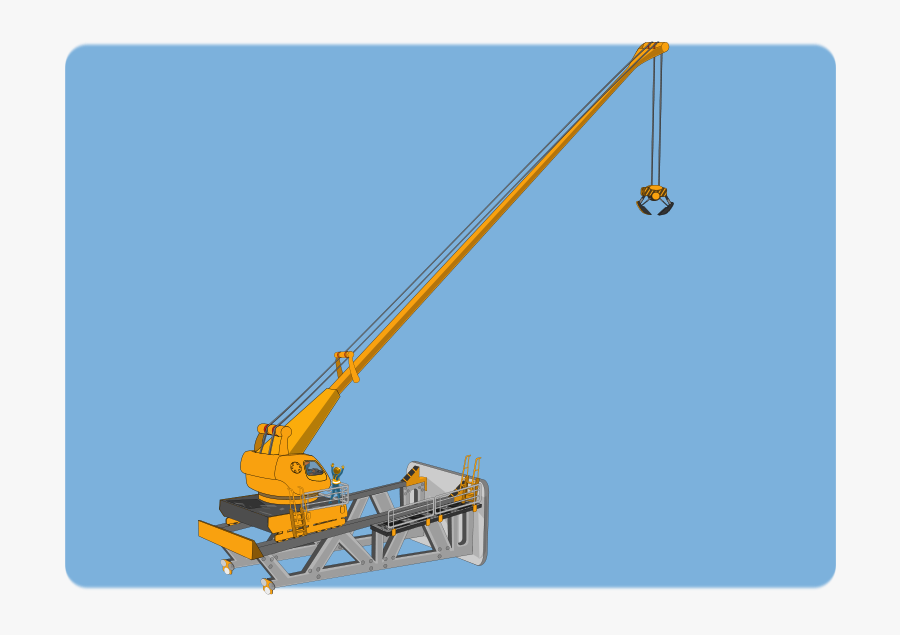 Crane 2 - Crane Machine Drawing, Transparent Clipart