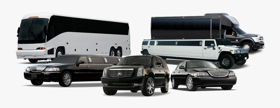 Limo Charter Bus Fleet, Transparent Clipart