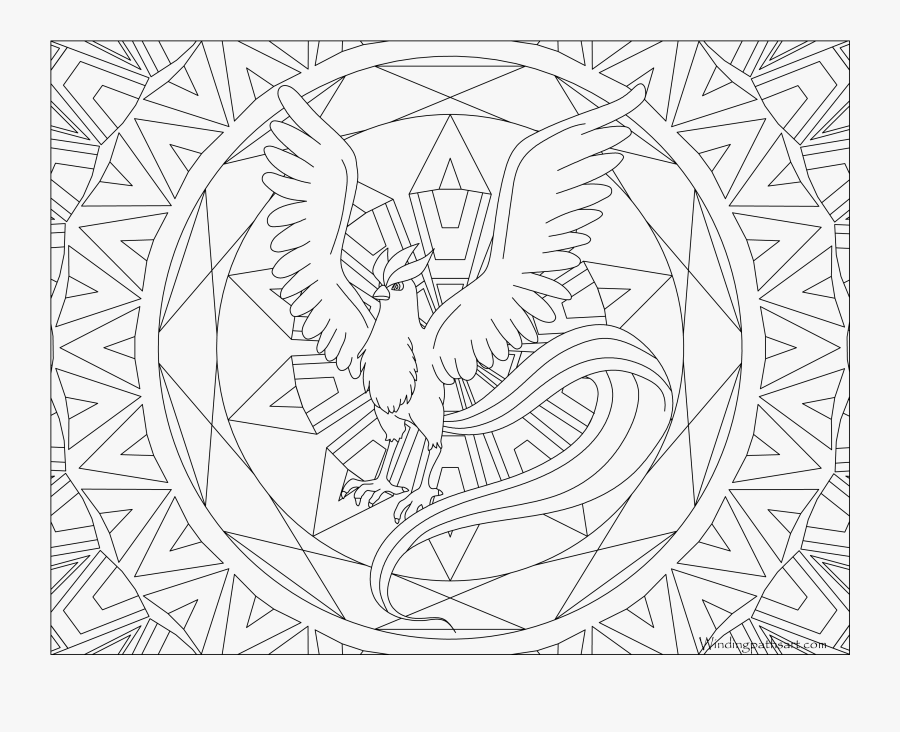Pokemon Articuno Coloring Pages - Pokemon Coloring Sheets For Teens, Transparent Clipart