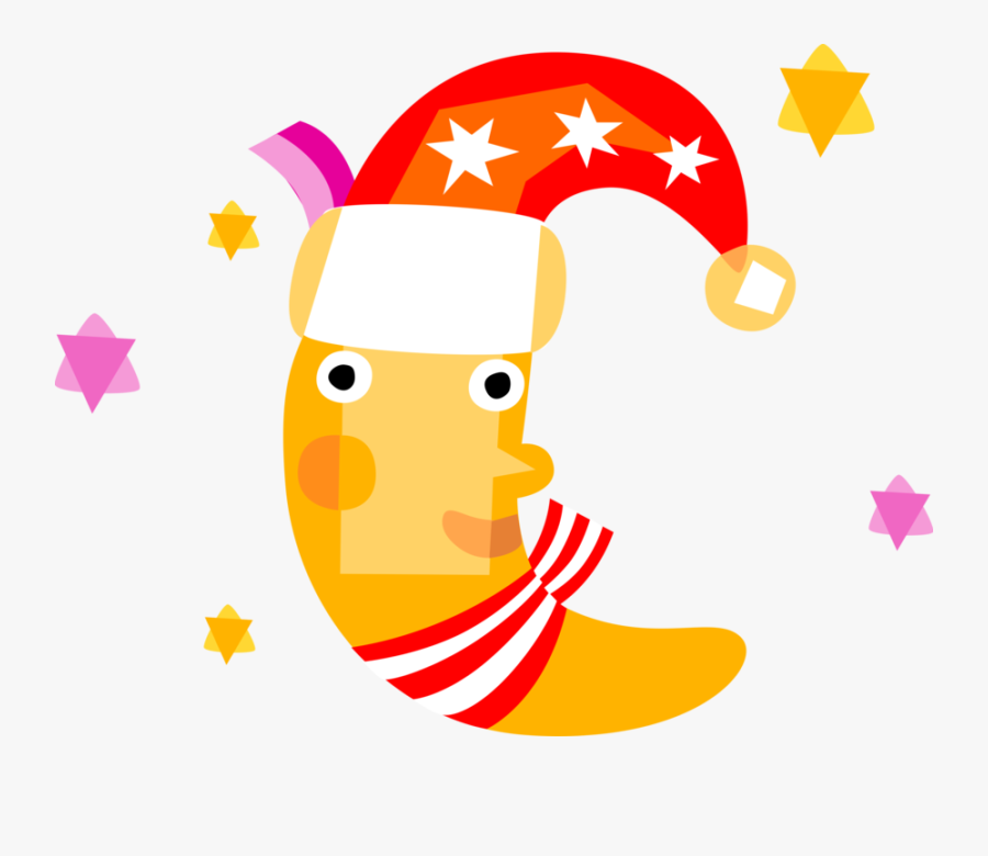 Vector Illustration Of Santa"s Workshop Mythological - Papai Noel Lua Png, Transparent Clipart