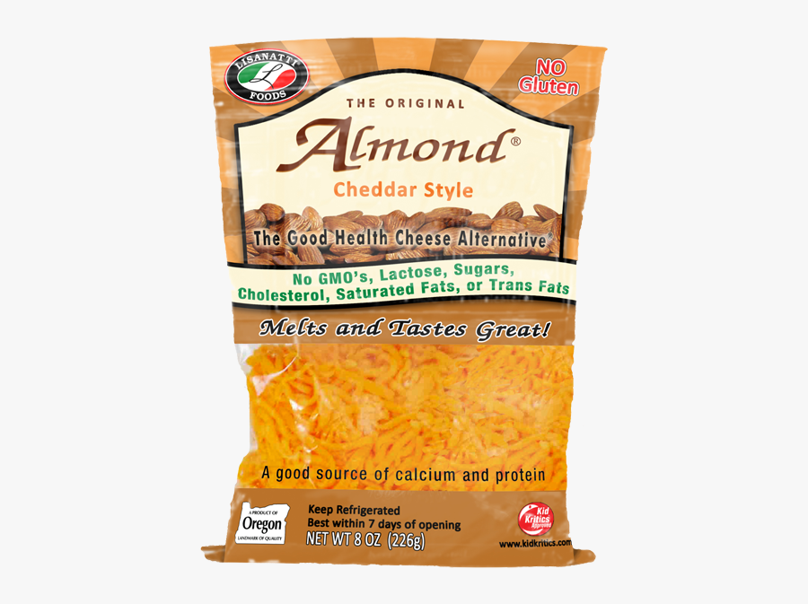 Clip Art Healthy Vegetarian Substitutes Cheddar - Non Dairy Almond Cheese, Transparent Clipart