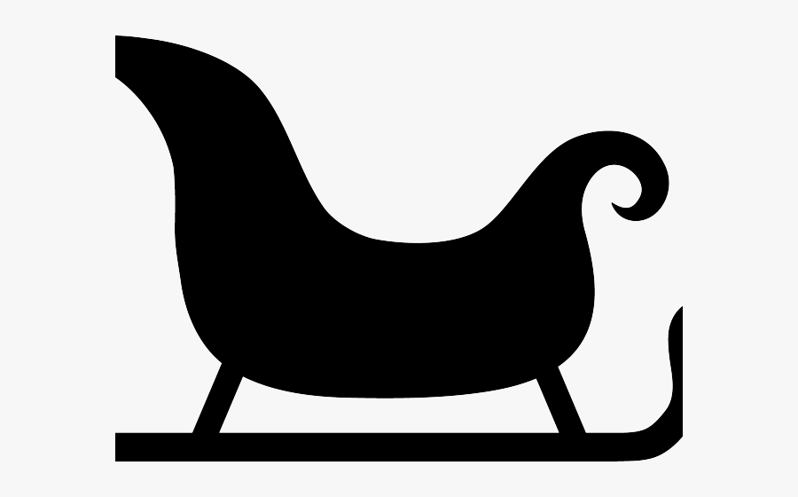 Sled Png Silhouette, Transparent Clipart