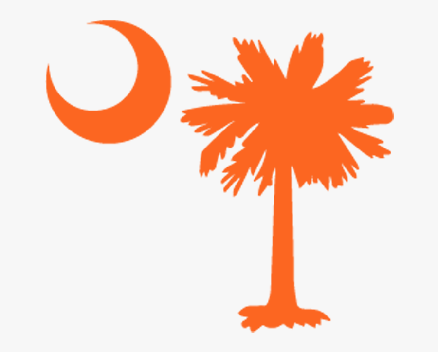 Palm Tree South Carolina Flag, Transparent Clipart